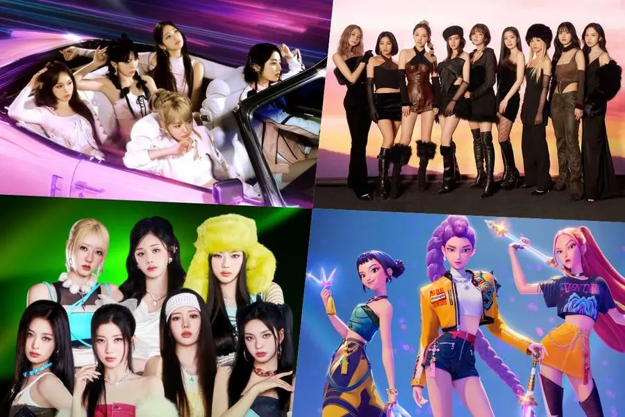 حصلت فرق LE SSERAFIM و TWICE و BABYMONSTER و HUNTR/X على شهادات بلاتينية من RIAJ للبث المباشر في اليابان