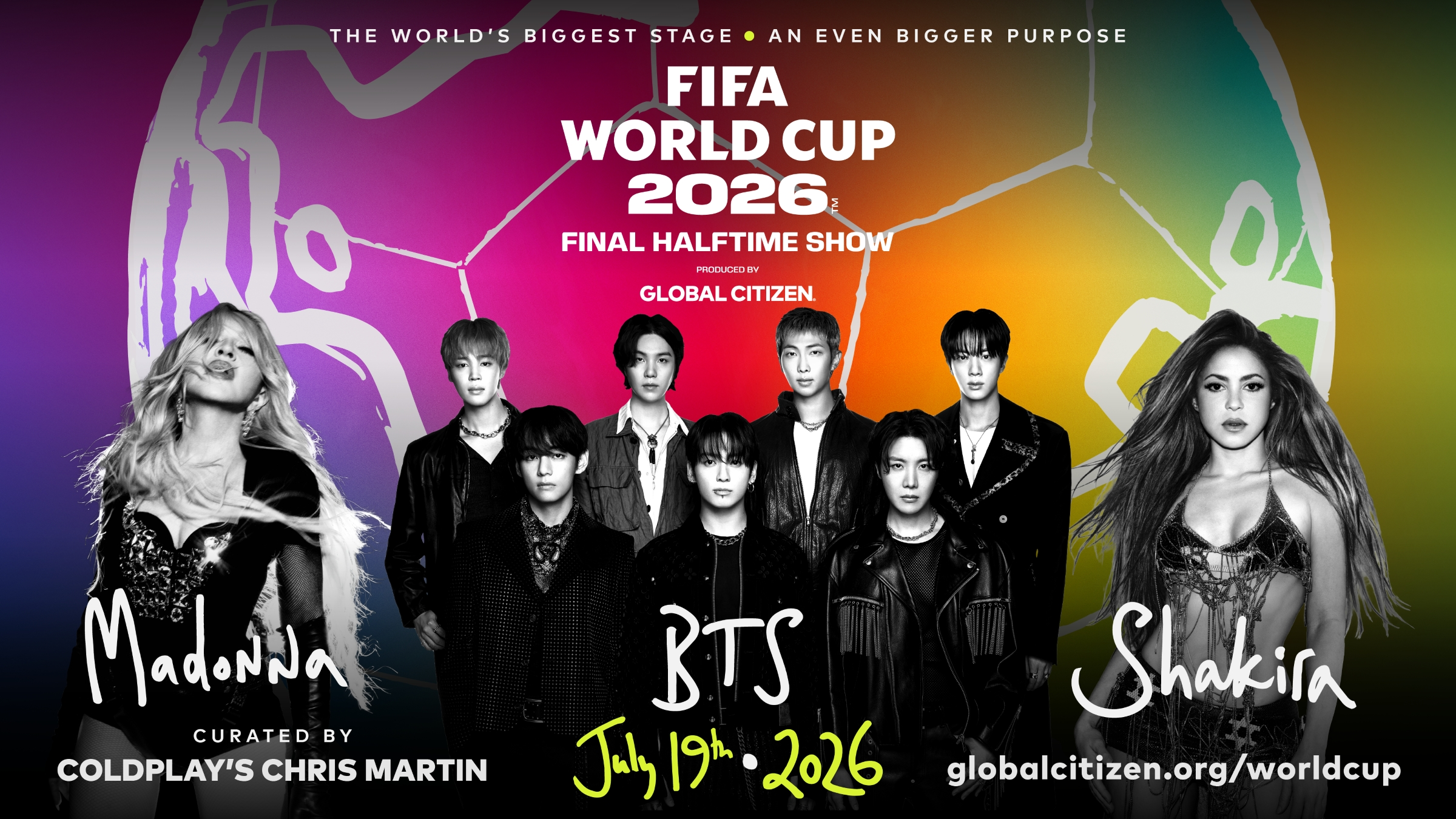 فرقة BTS ستتصدر عرض ما بين الشوطين في نهائي كأس العالم إلى جانب مادونا و شاكيرا
